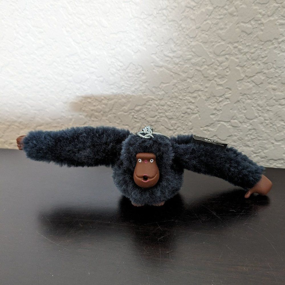 Kipling Monkey Keychain - "Matt" - Black/Dark Blue